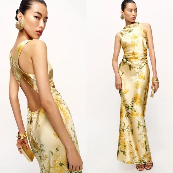 Reformation Dresses & Skirts - Reformation Anaiis Silk Dress Honeyglow